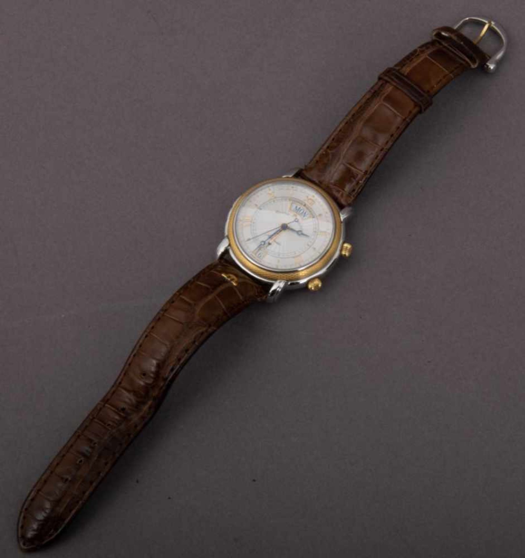 MAURICE LACROIX - AUTOMATISCHE Herrenarmbanduhr mit Weckfunktion, Anzeige von Uhrzeit, Datum & - Bild 2 aus 8