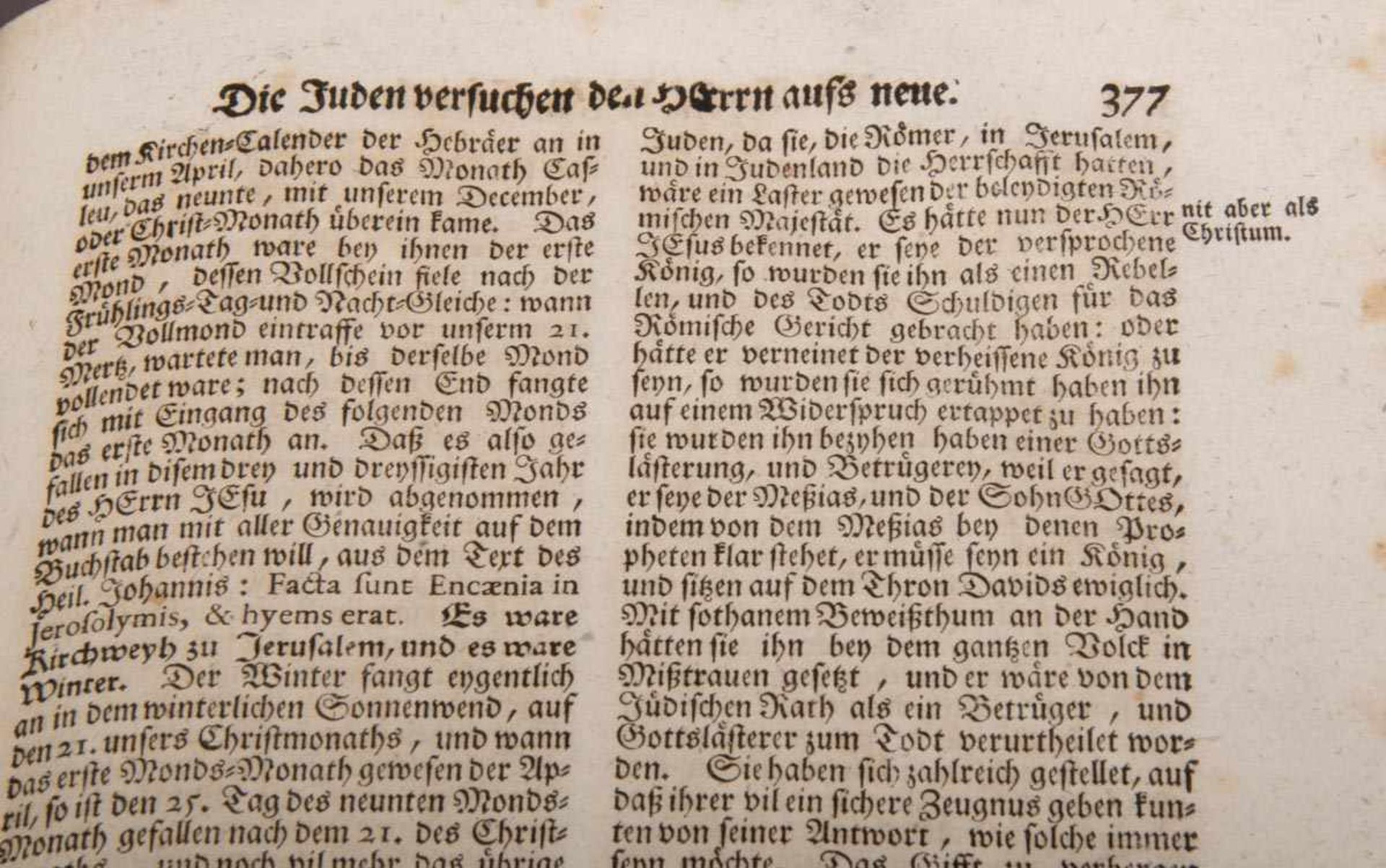 "Biblische Kirchengeschicht(e)", P. Caesare Calino, Augsburg 1748. Geprägter Schweinsledereinband - Image 5 of 10