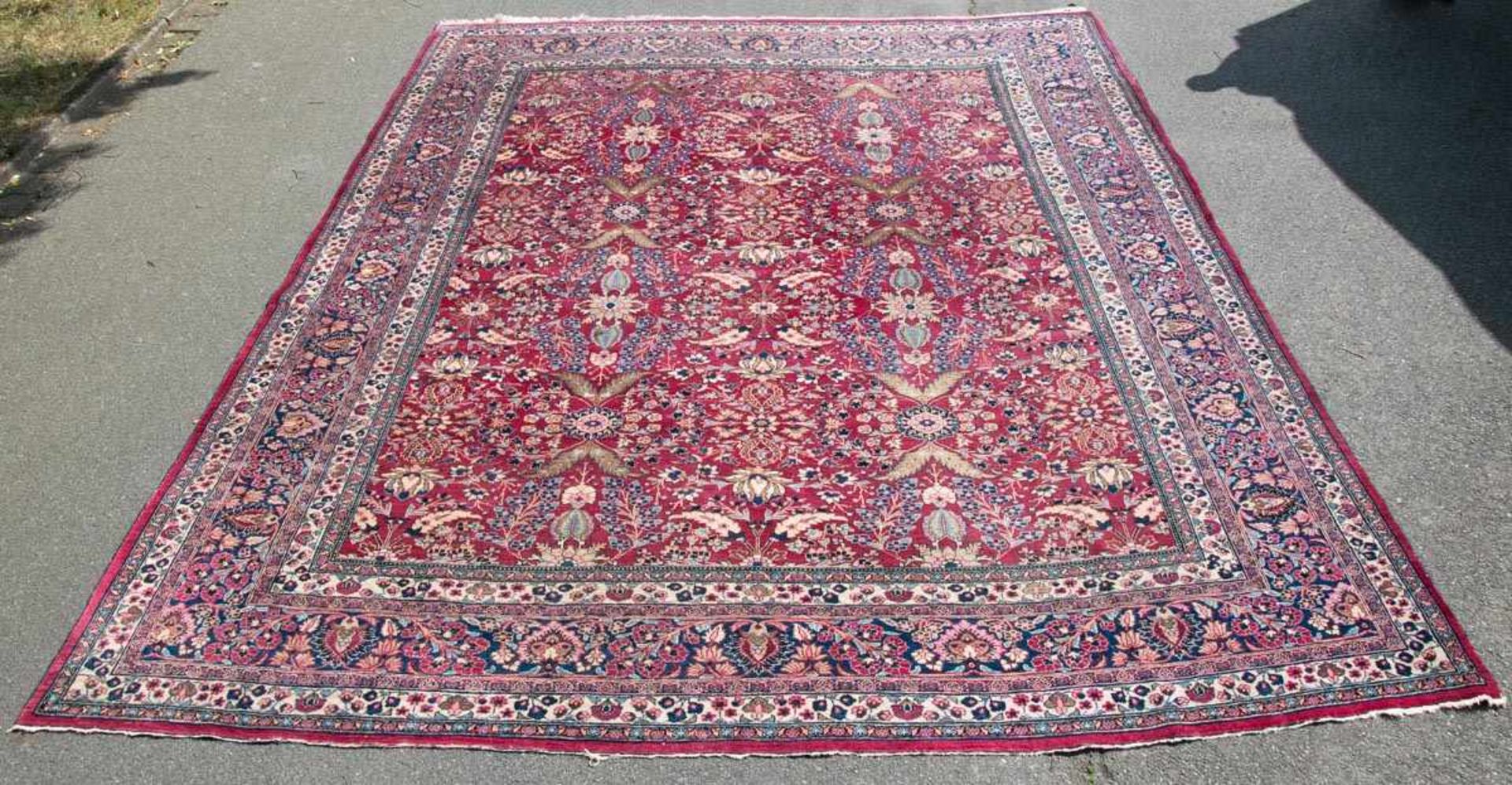 Großer SAROUGH Teppich, Iran um 1960/70, ca. 310 x 385 cm. Geringe Alters-, Gebrauchs- &