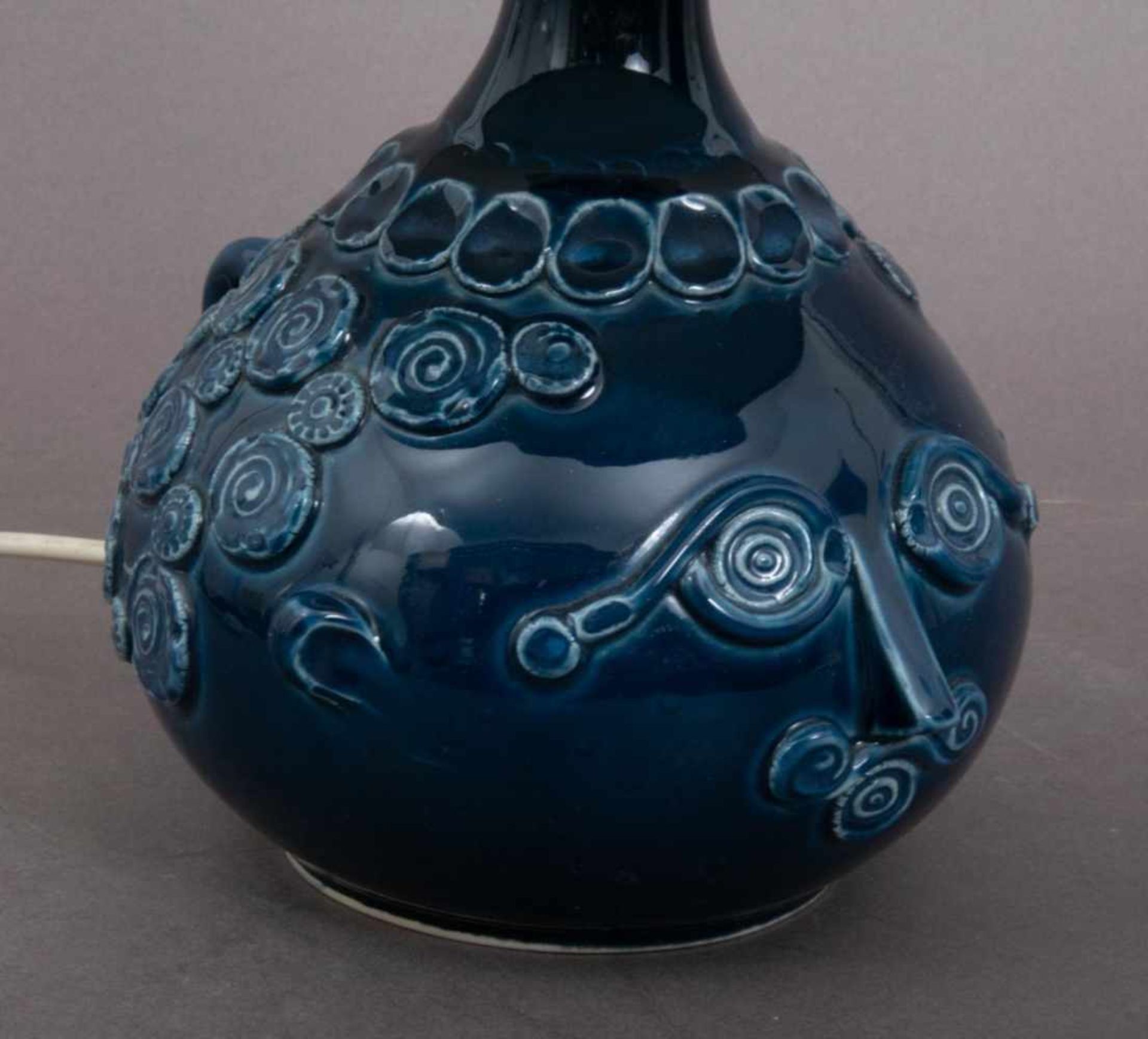 "Mumin"-Tischlampe, Rosenthal Studio Line, blauer Porzellankopf mit Henkel am Hinterkopf als - Bild 3 aus 9