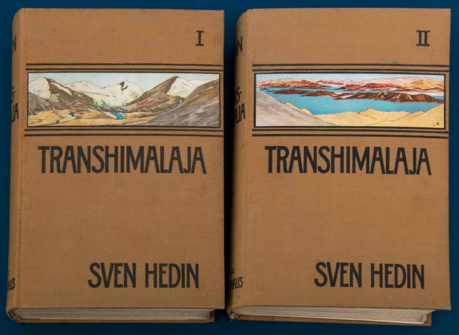 "Sven Hedin: Trans-Himalaya". 2 Bände 1909, Regal- & Lesespuren.- - -20.00 % buyer's premium on - Bild 3 aus 5