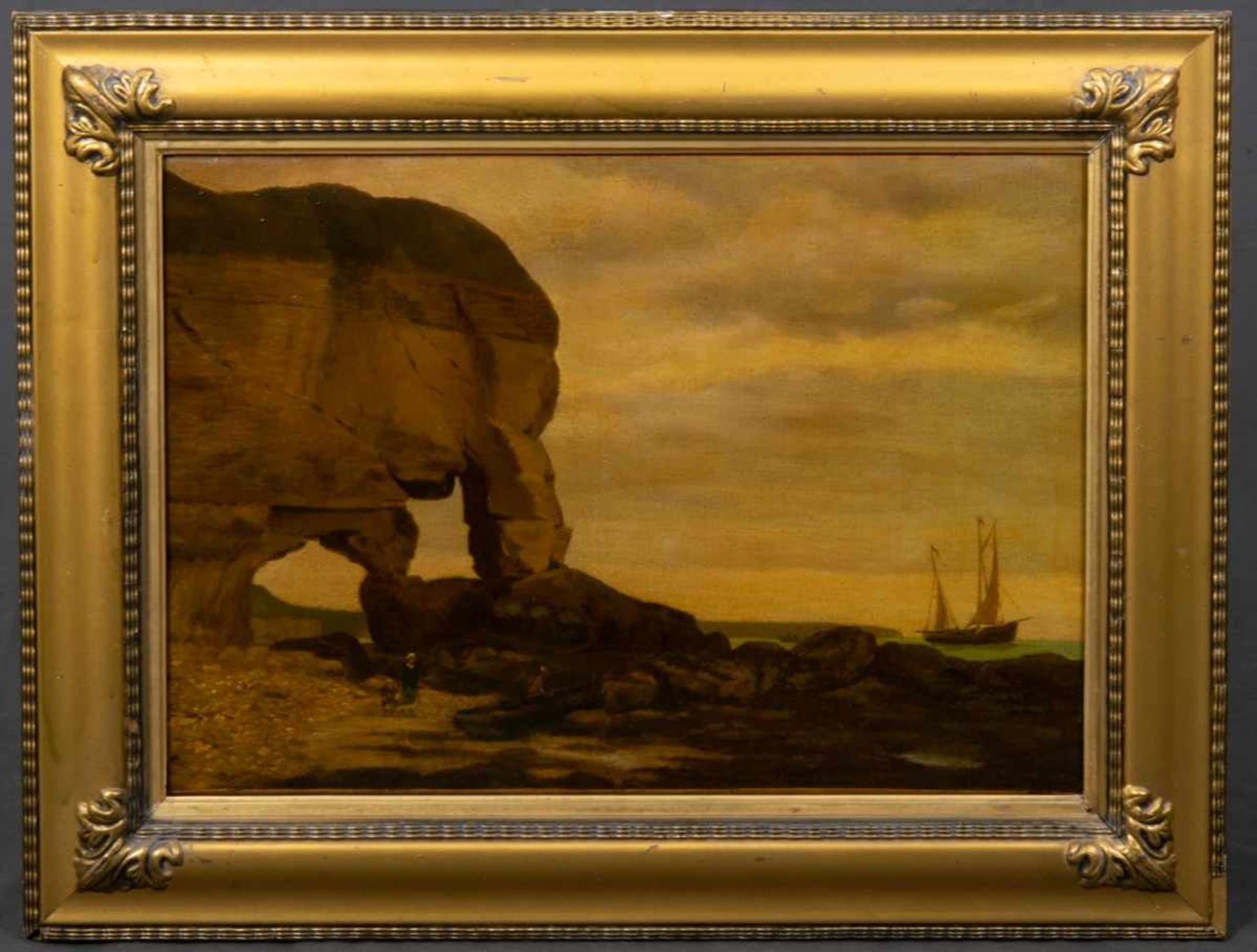 "Atlantikküste", Gemälde, Öl auf Leinwand, ca. 37 x 54 cm, signiert & datiert unten rechts: "Louis