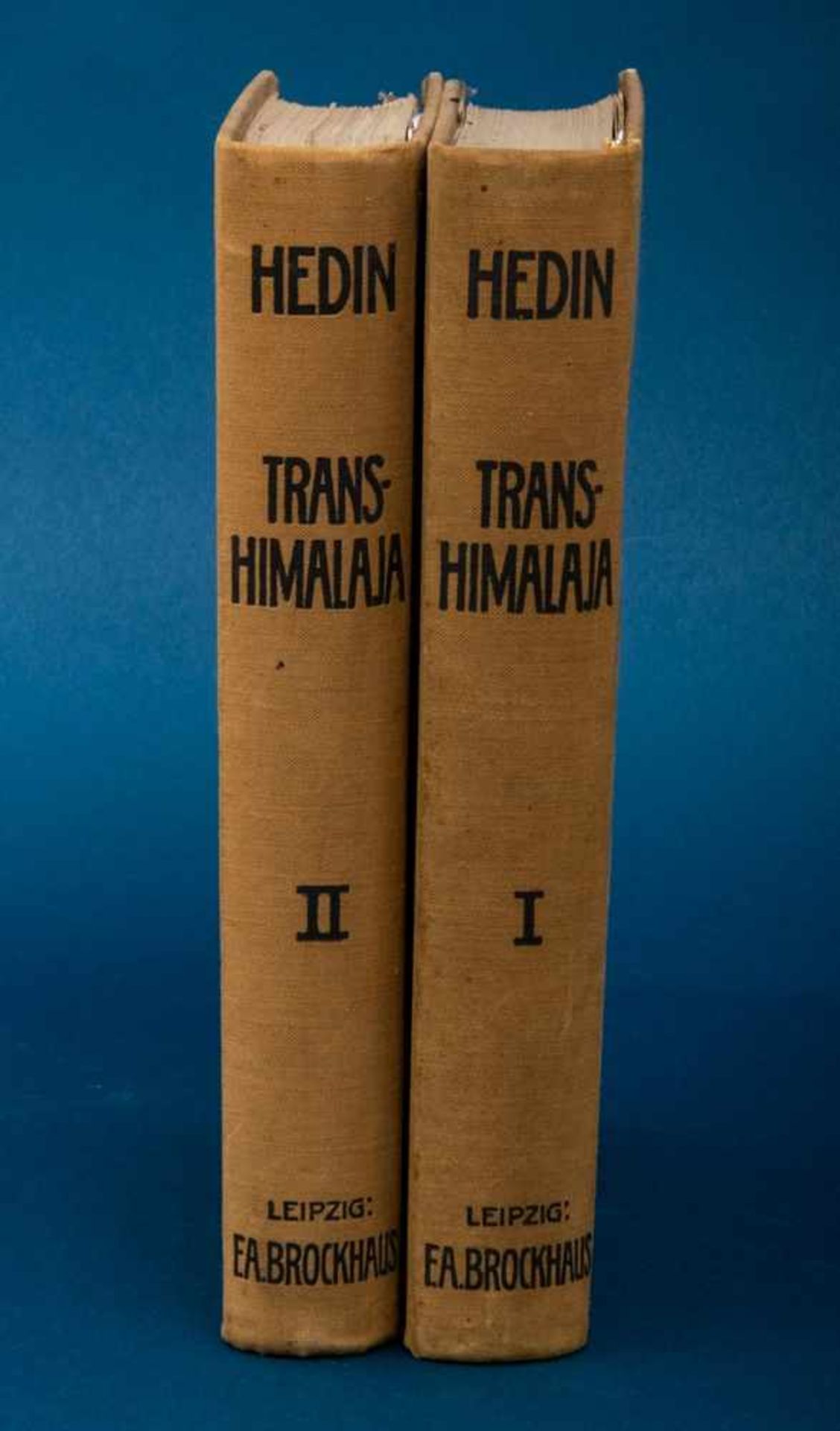 "Sven Hedin: Trans-Himalaya". 2 Bände 1909, Regal- & Lesespuren.- - -20.00 % buyer's premium on - Bild 2 aus 5