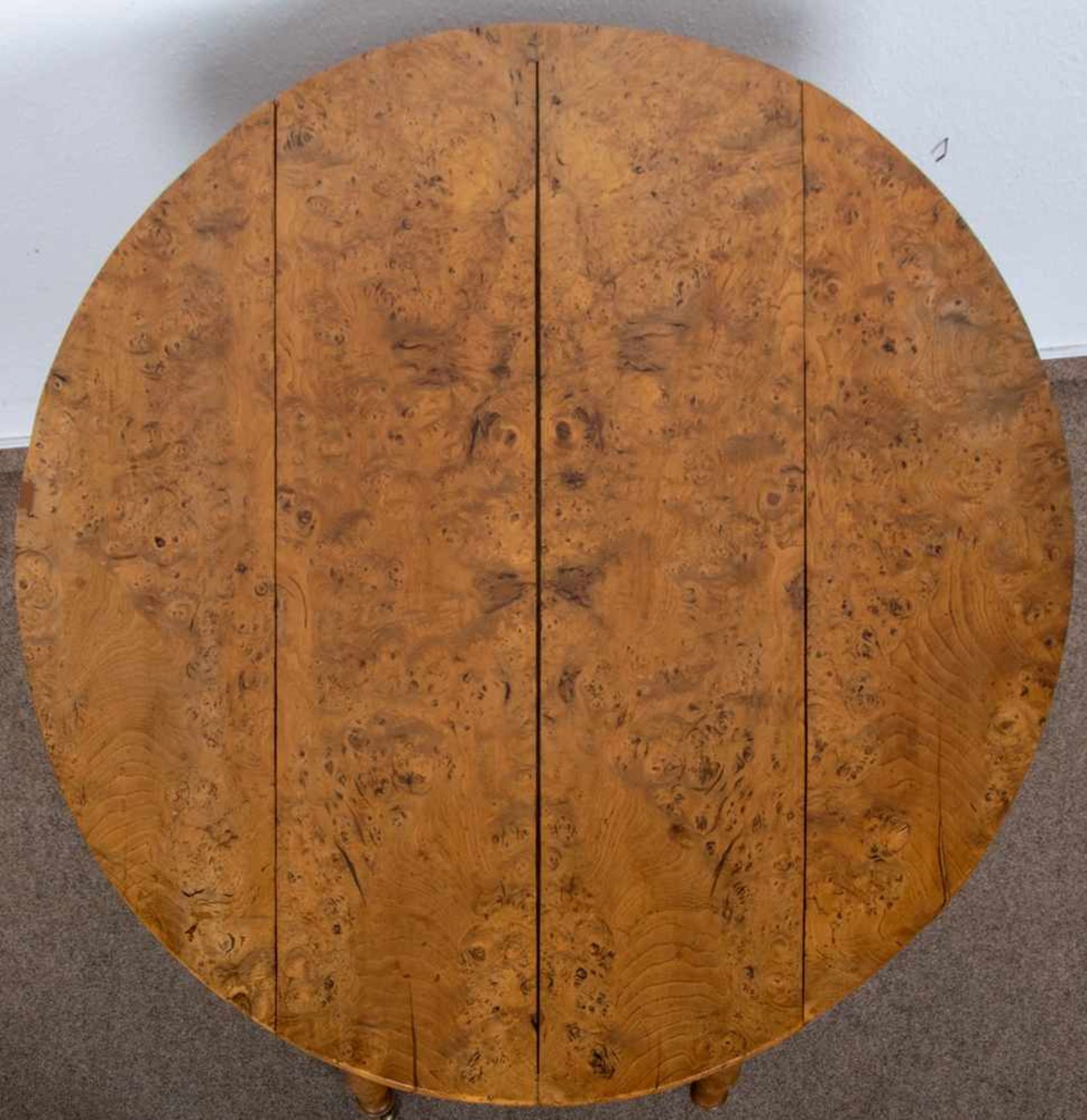 Rechteckiger/ovaler Auszugstisch. Skandinavien oder Großbritannien um 1860/80. Tischplatten aus - Bild 4 aus 13