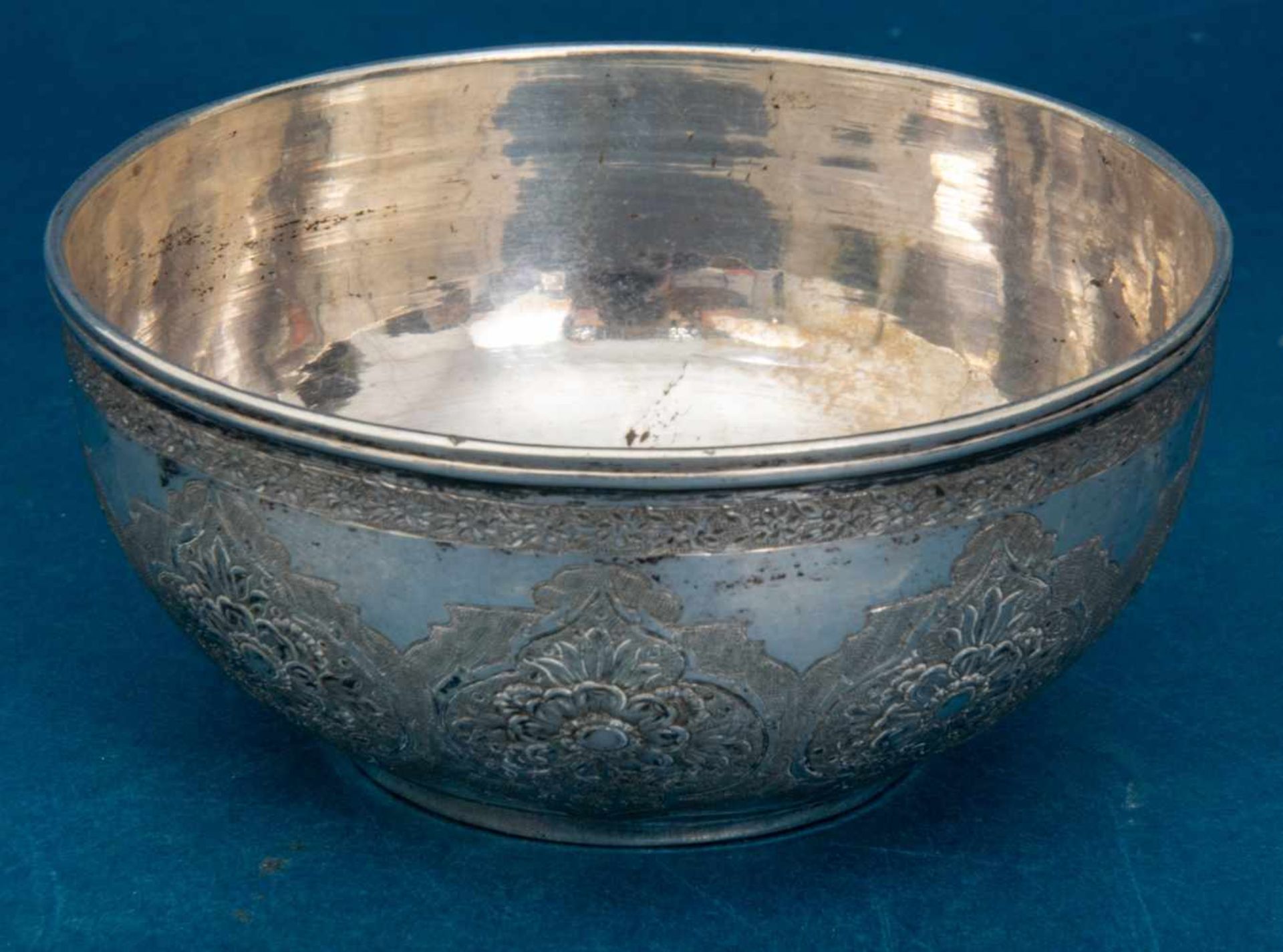 Kumme/Schale, 875er Silber, vorderer Orient/Iran, Mitte 20. Jhd., Höhe ca. 5 cm, Durchmesser ca.
