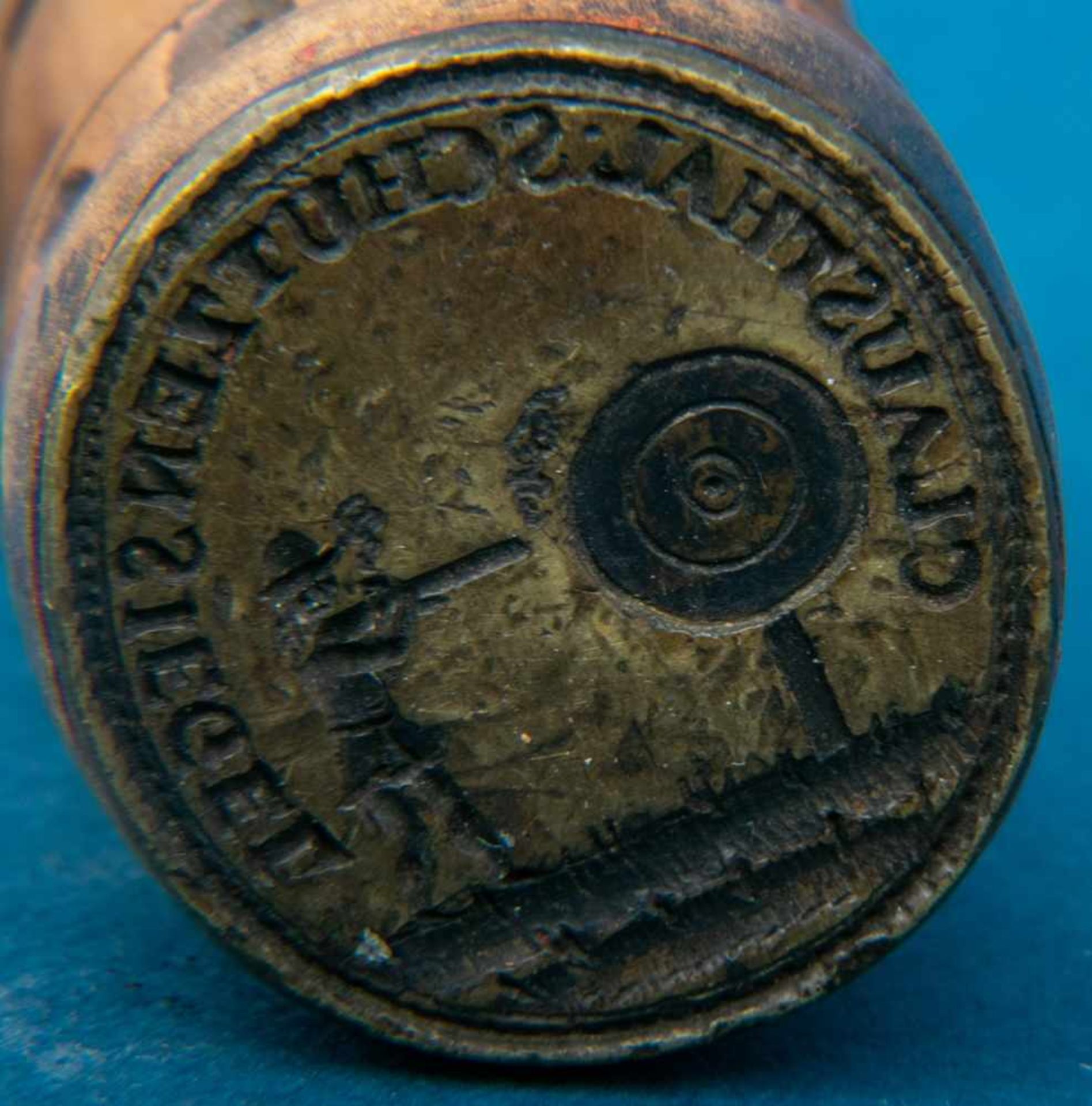 "CLAUSTHAL SCHÜTZENSIEGEL" um 1820/30, ovales Bronzesiegel der "Schützengesellschaft Clausthal" - Bild 5 aus 5