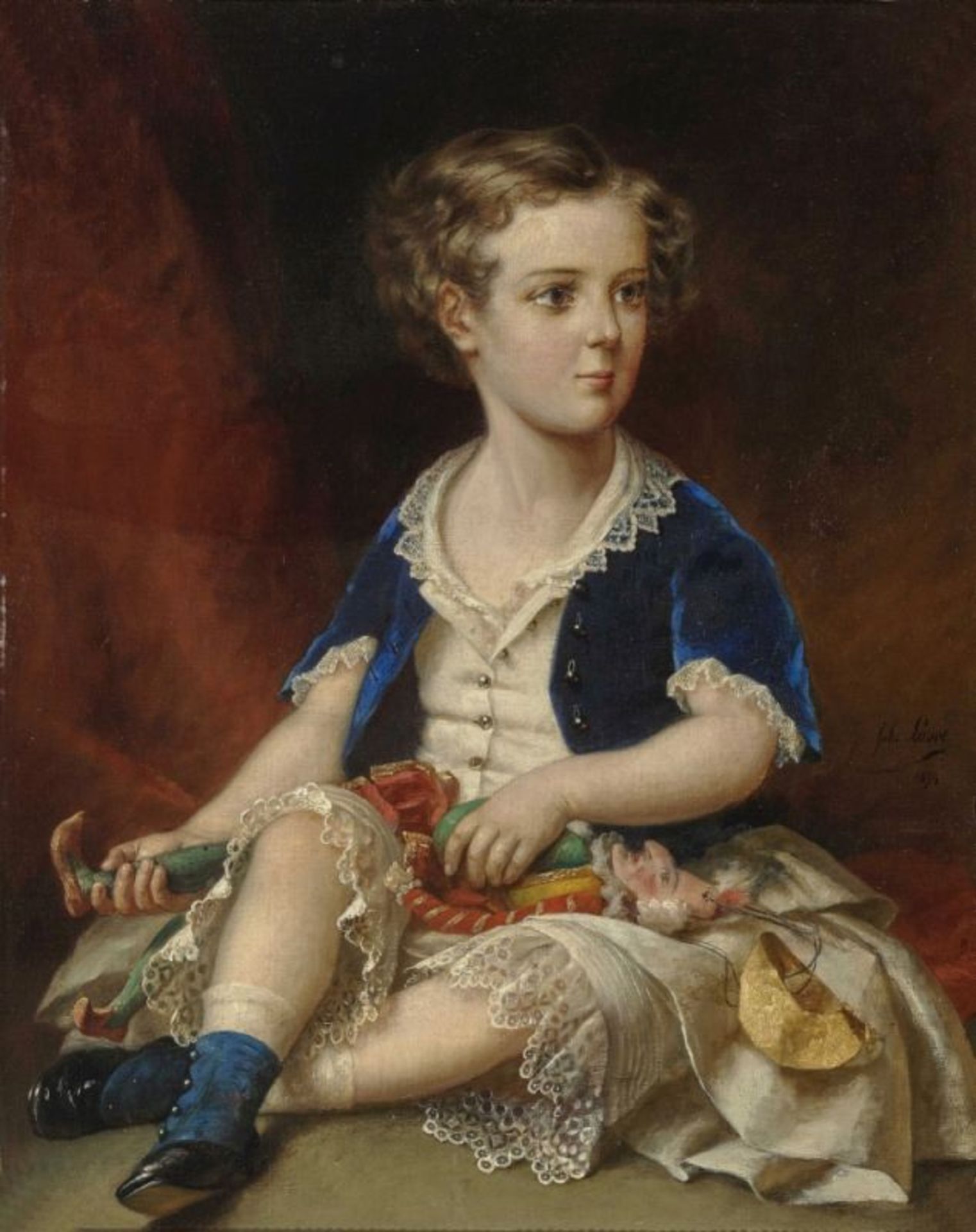 Laure, Jules (Jean François Hyazinthe Jules)1806 Grenoble - 1861 ParisBildnis eines Knaben mit