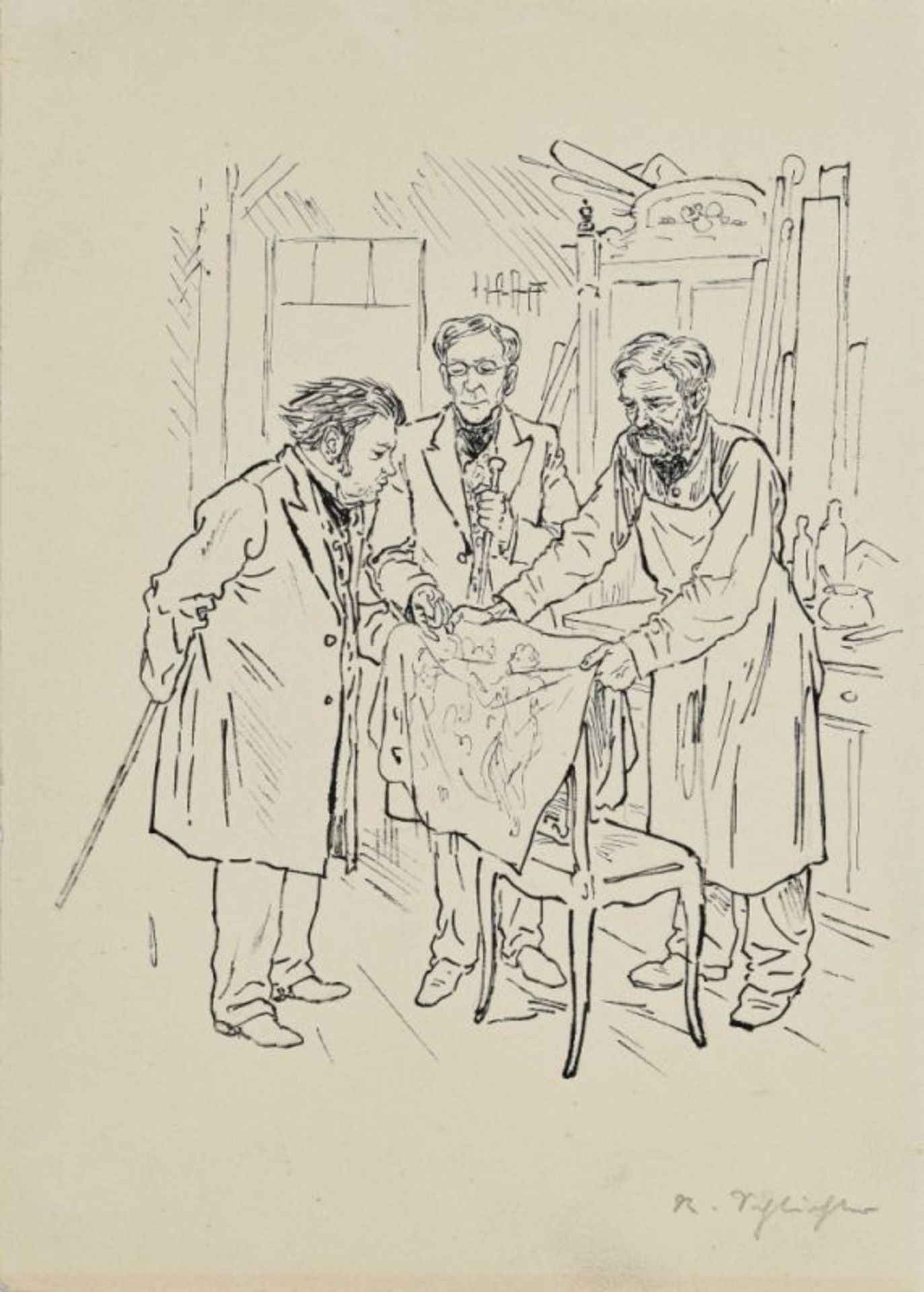 Schlichter (Udor Rétyl), Rudolf1890 Calw - 1955 MünchenIllustrationen zu 3 Novellen von Theodor - Bild 5 aus 7