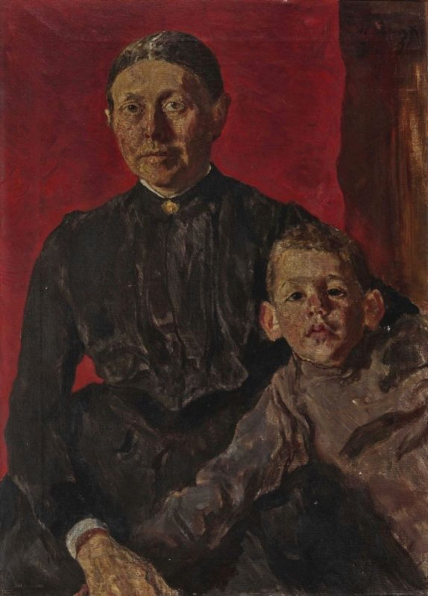 Slevogt, Max1868 Landshut - 1932 NeukastelMutter mit Kind (Walter Schulze). 1891 Öl auf Leinwand
