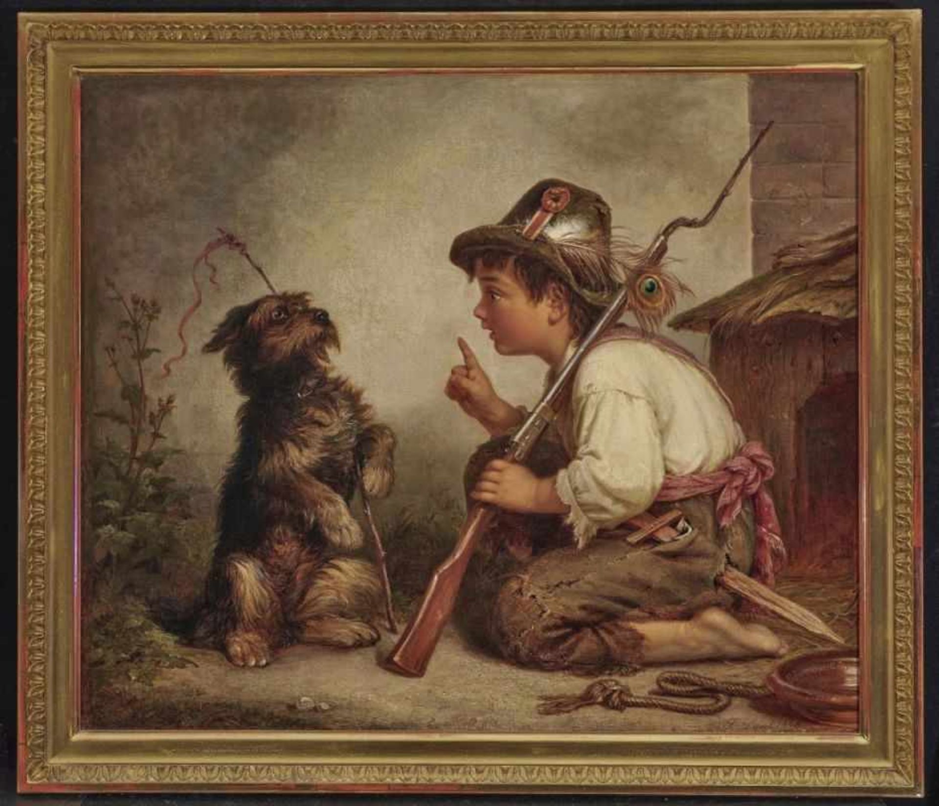 Dürck, FriedrichThe Little Republican Signed lower right and dated 1848. Oil on canvas. mounted on - Bild 2 aus 2