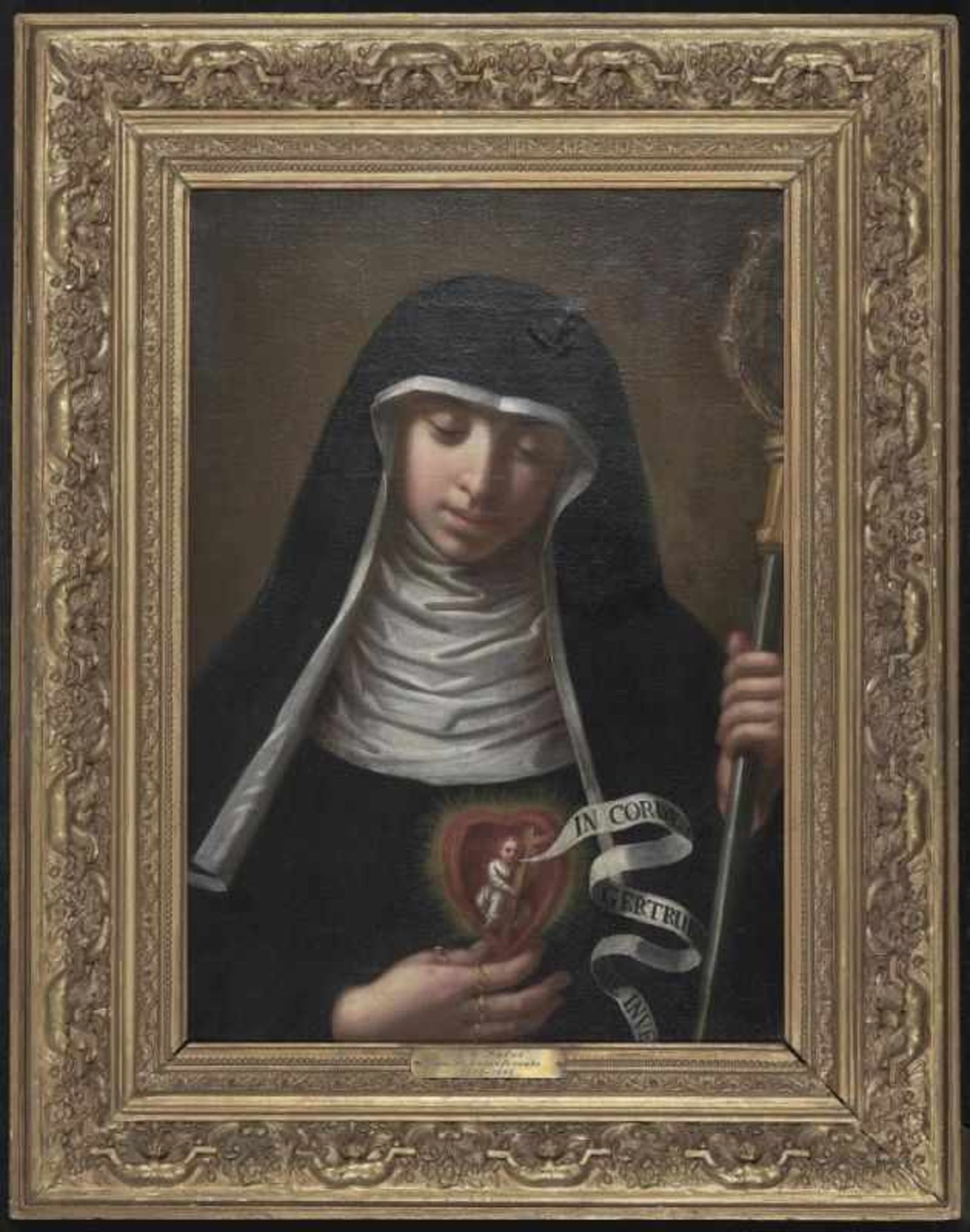 Italian School17th century Saint Gertrude of Helfta (1256-1301/02). Verso inscribed ''St Gertrudis - Bild 2 aus 2