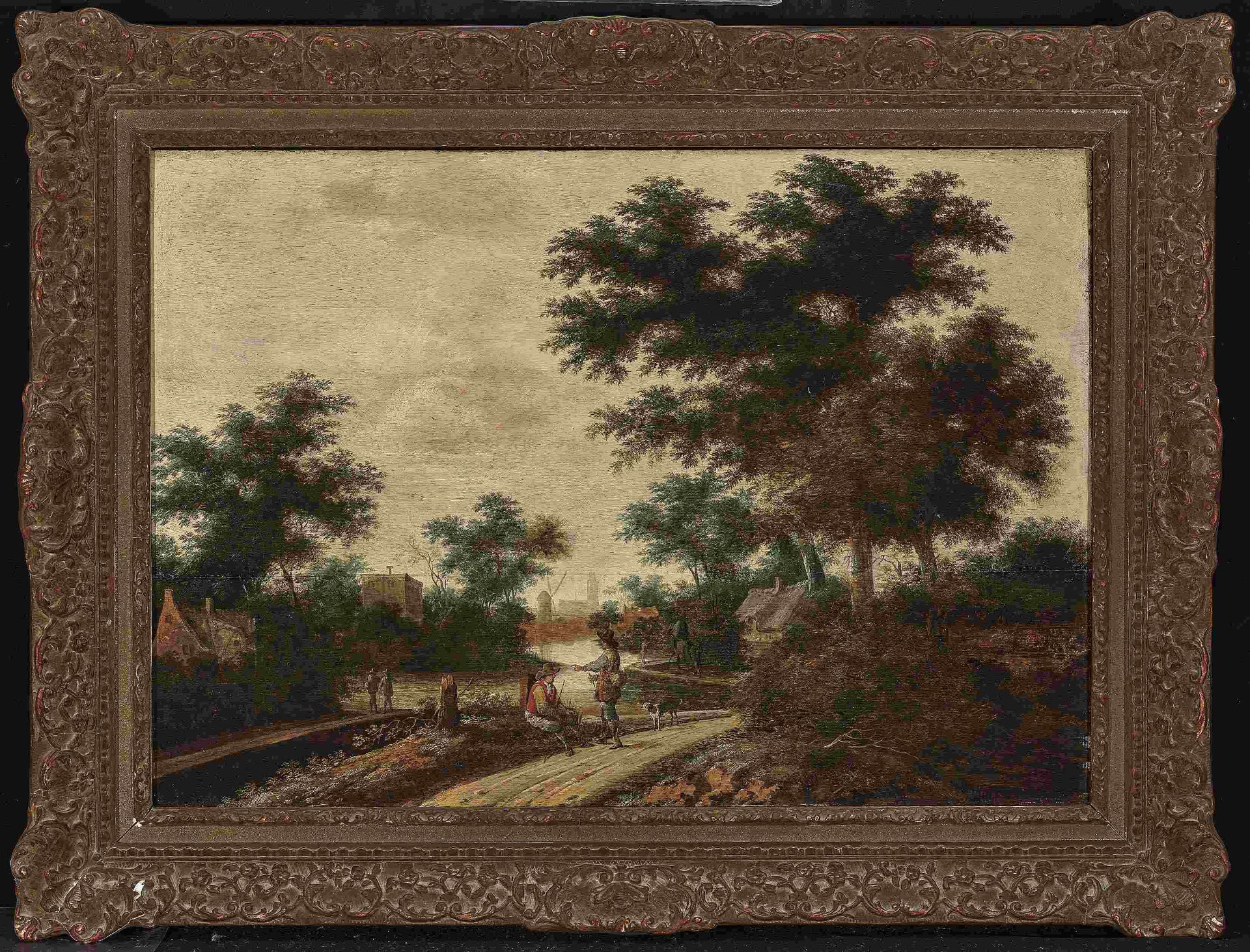 Dutch School, 17th centuryLandscape with Figure Scenery Old catalogue cutting on the verso, - Bild 2 aus 2