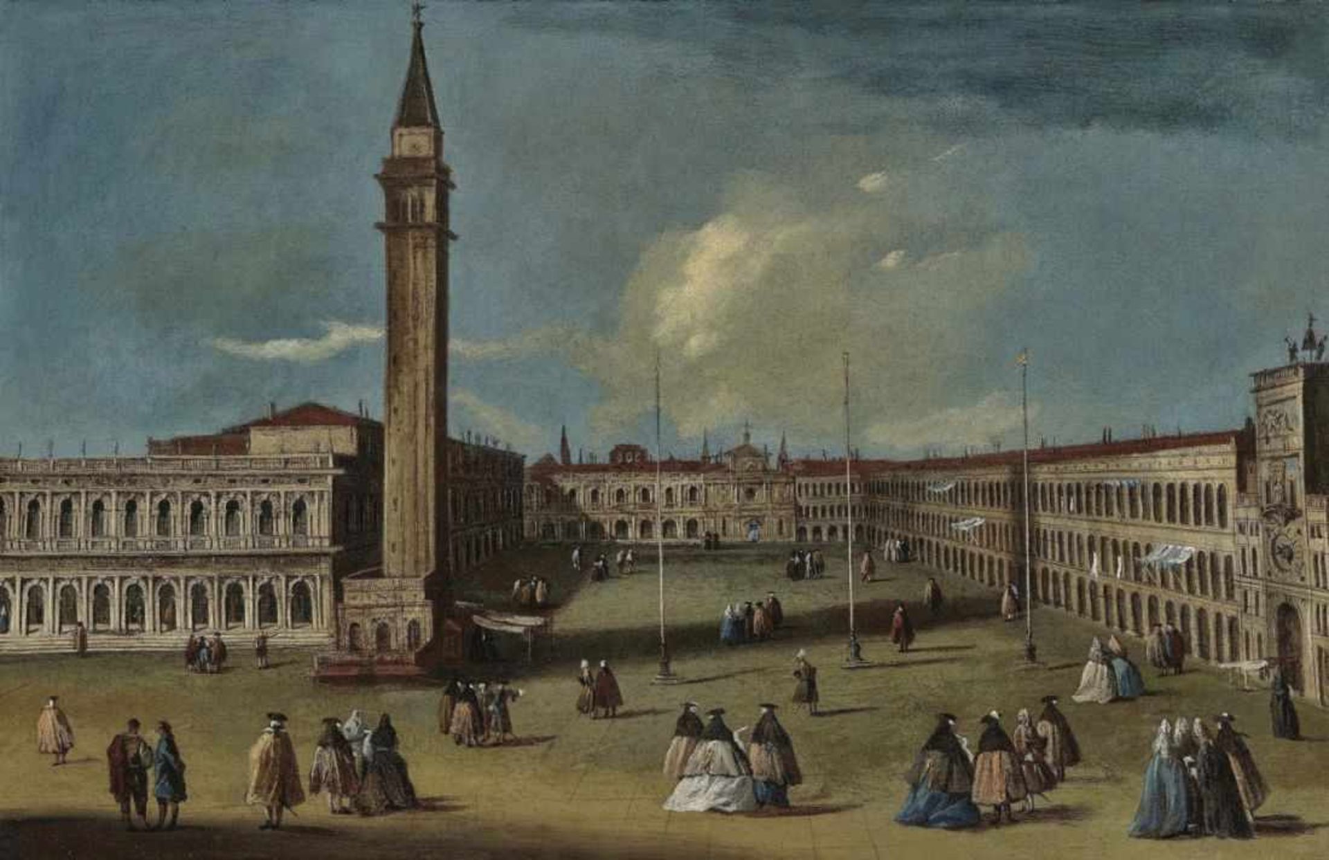 (Circle of) Canal, called Canaletto, Giovanni AntonioVenice - Piazza San Marco Oil on canvas. 47 x