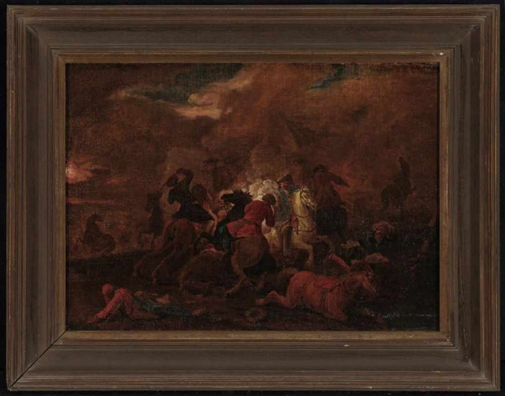 (Circle of) Rugendas, Georg Philipp I.Battle Scene On the verso, remains of an old catalogue cutting - Bild 2 aus 2