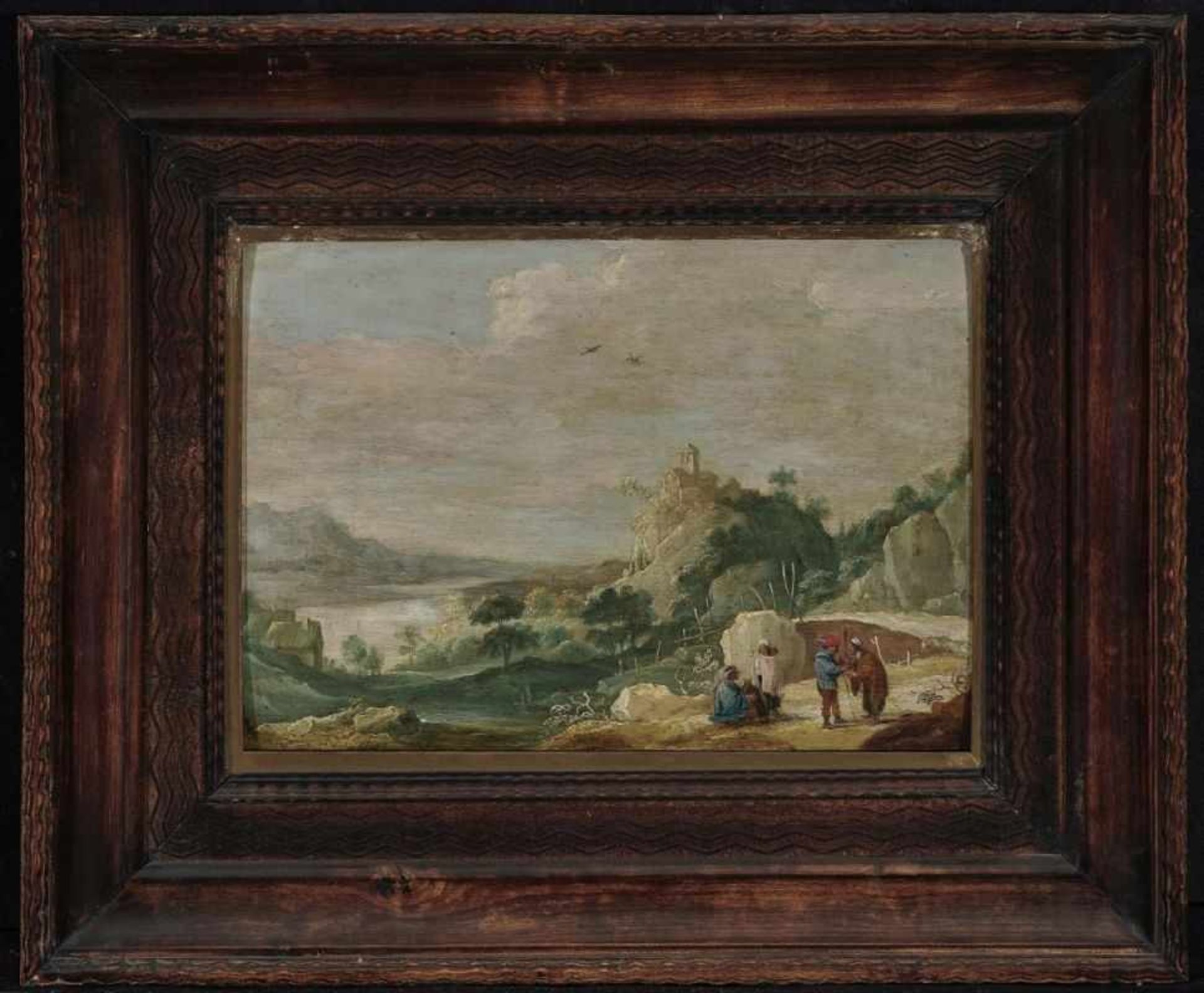 Flemish School, 17th centuryLandscape with Figure Scenery On the verso, collection stamp of ''Ing. - Bild 2 aus 2