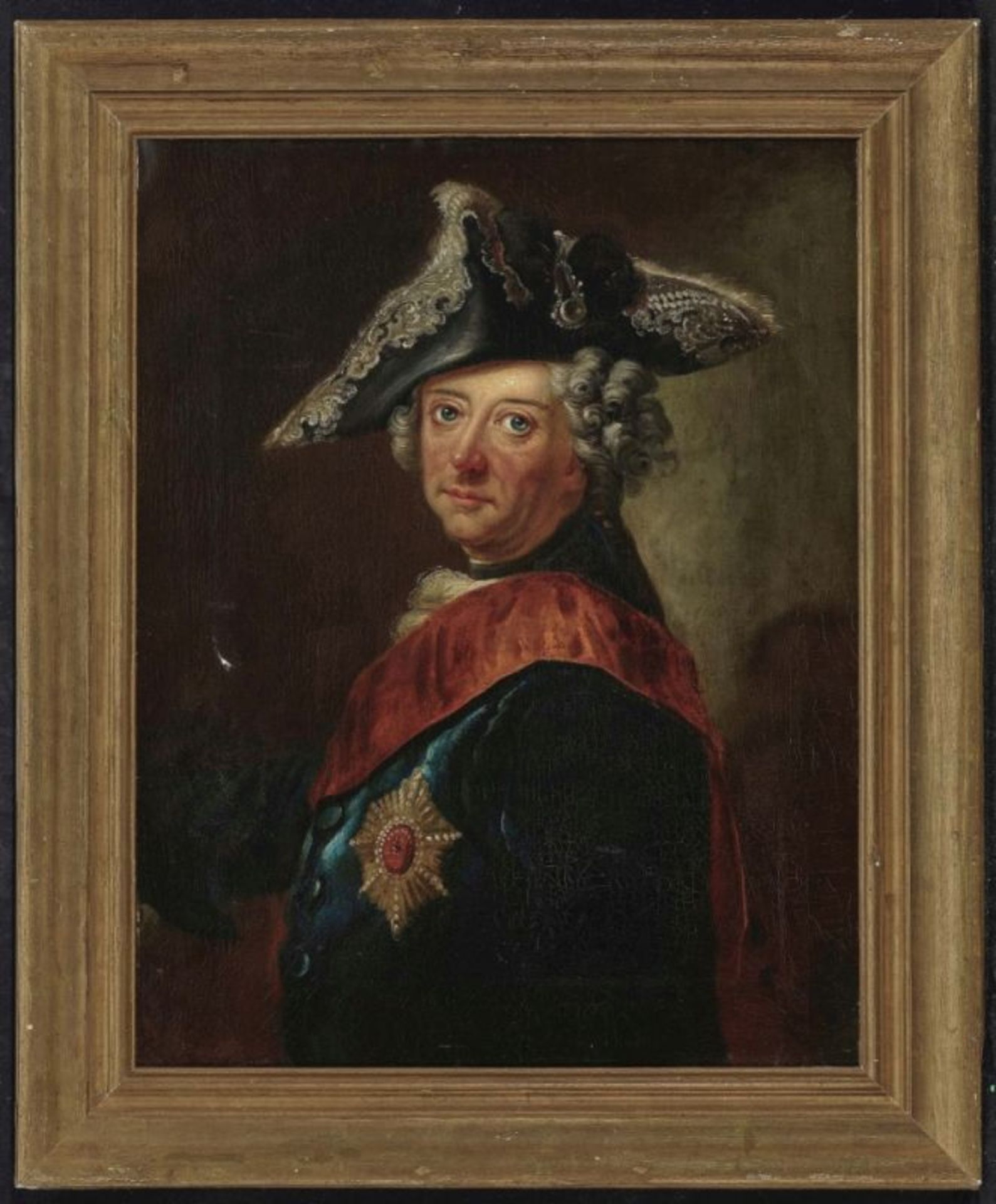 Pesne, AntoinePortrait of Frederick the Great Oil on canvas. 75.5 x 59.5 cm. Restored. Minor damage. - Bild 2 aus 2