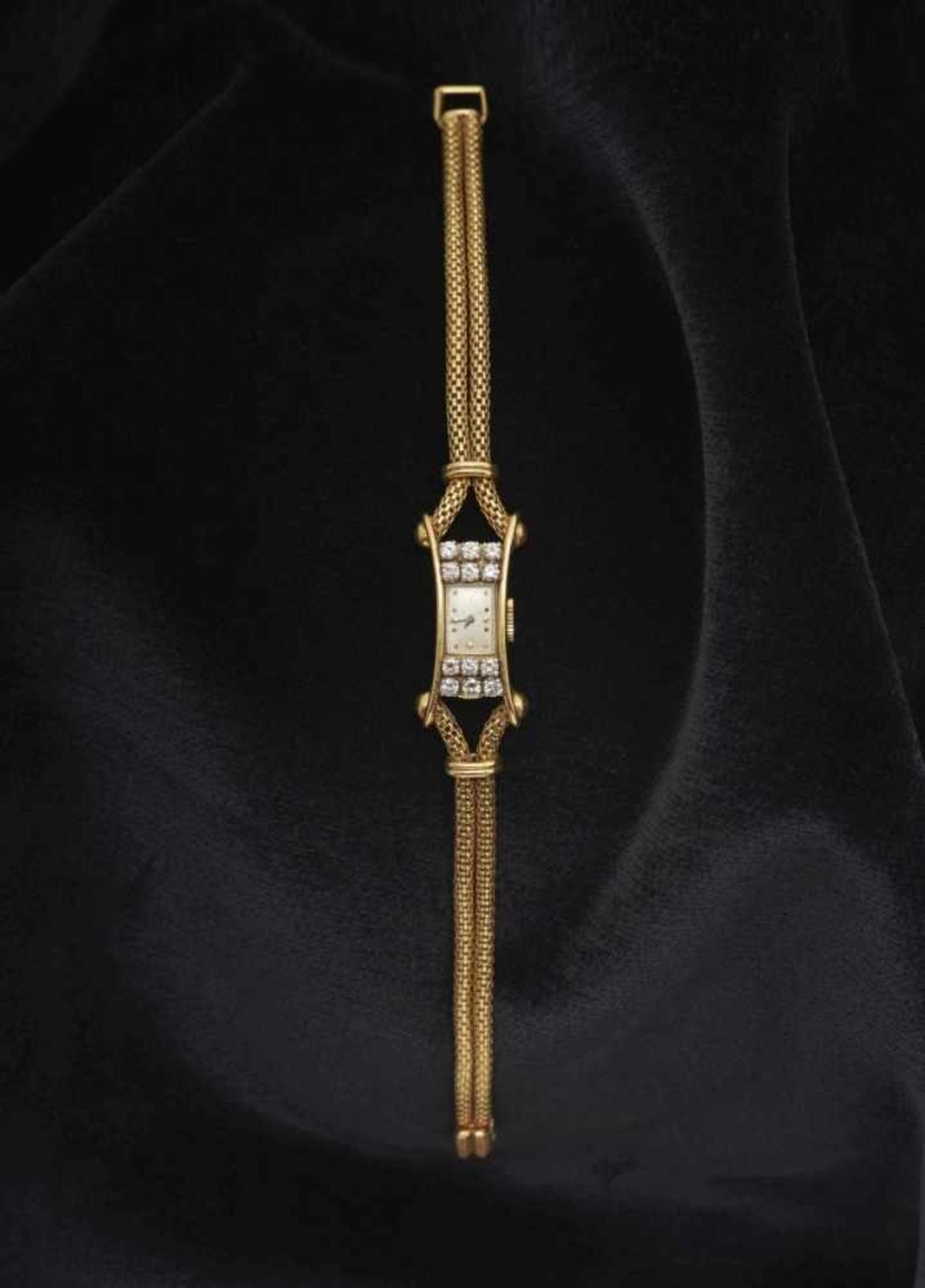 Diamond set Lady's Bracelet WatchLe Brassus, 1940s, AUDEMARS PIGUET 18K yellow gold (750/-),