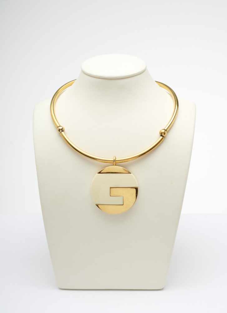 Four Pendant NecklacesLanvin Boutique Lanvin, Paris Accessories Collection 1970s Gold-tone metal.