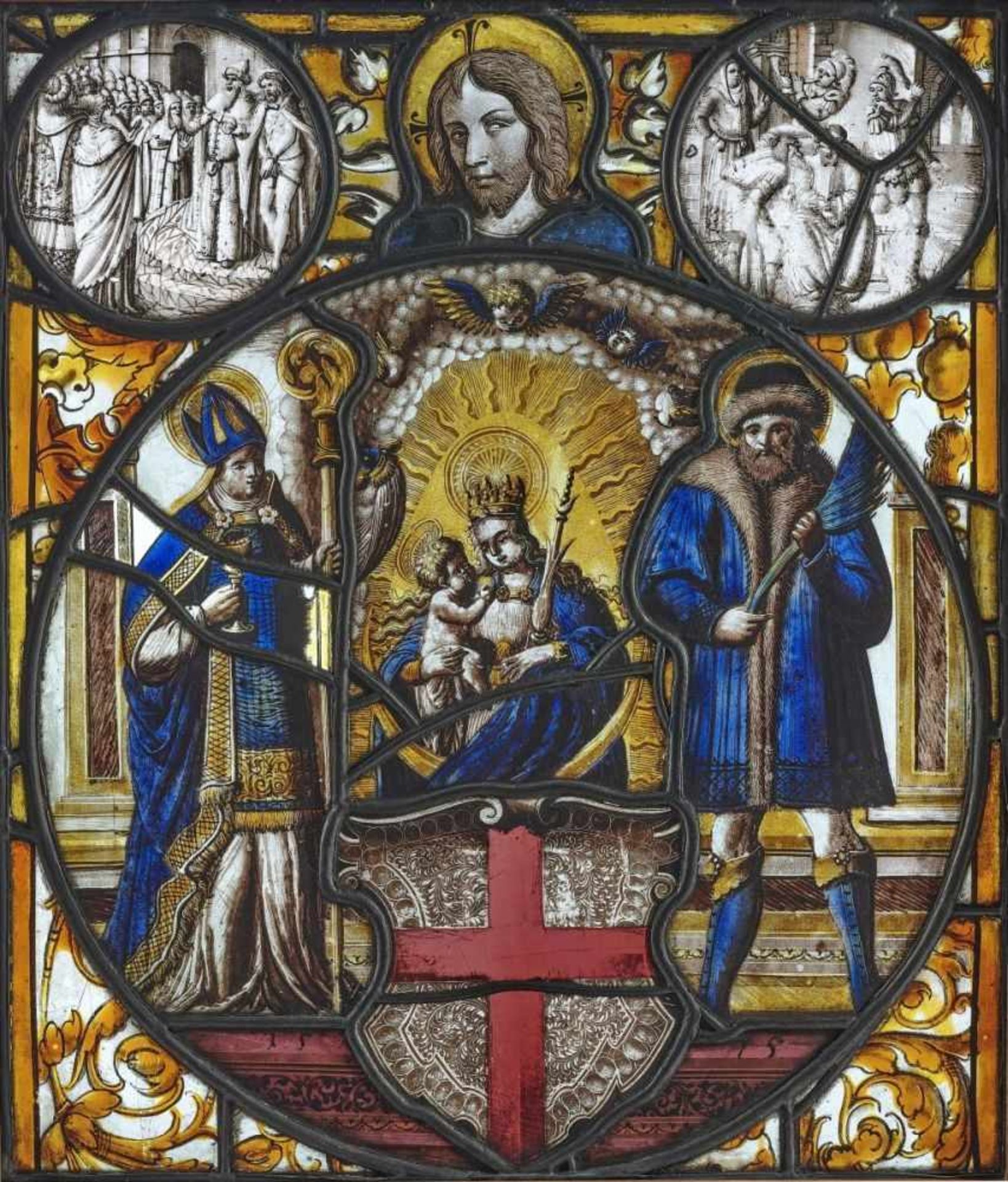 A composite - ''Panneau d'Antiquaire''South Germany, 15th/16th century Stained glass with lead.