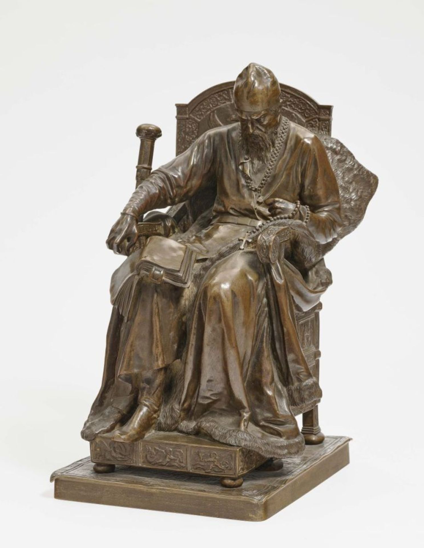 Ivan the TerribleA. Moranov (?), circa 1890 Bronze, patinated. Relief with Russian double-headed