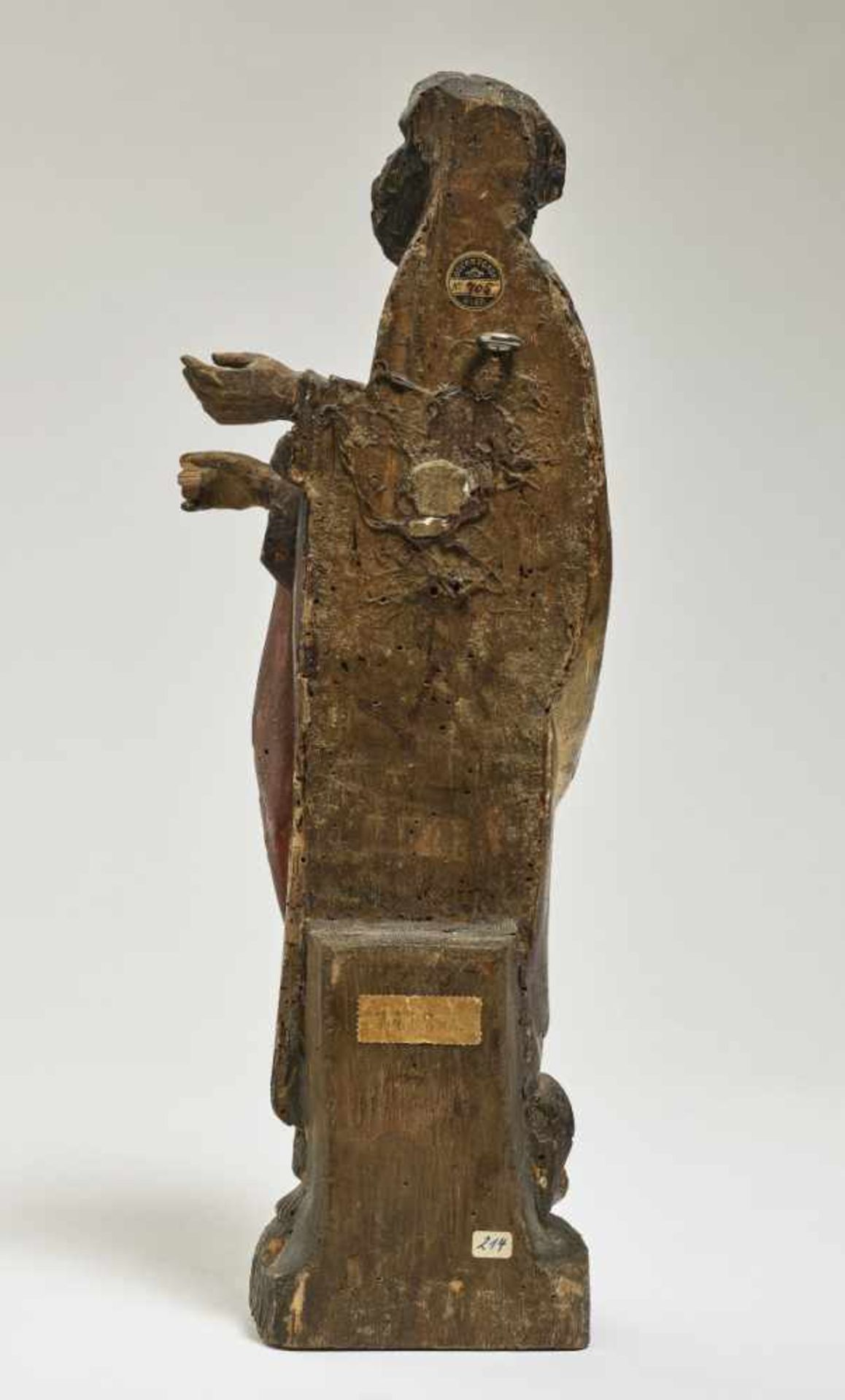 Saint PeterCentral Germany/Thuringia, circa 1490 Limewood, reverse flattened. Partially retouched - Bild 2 aus 2