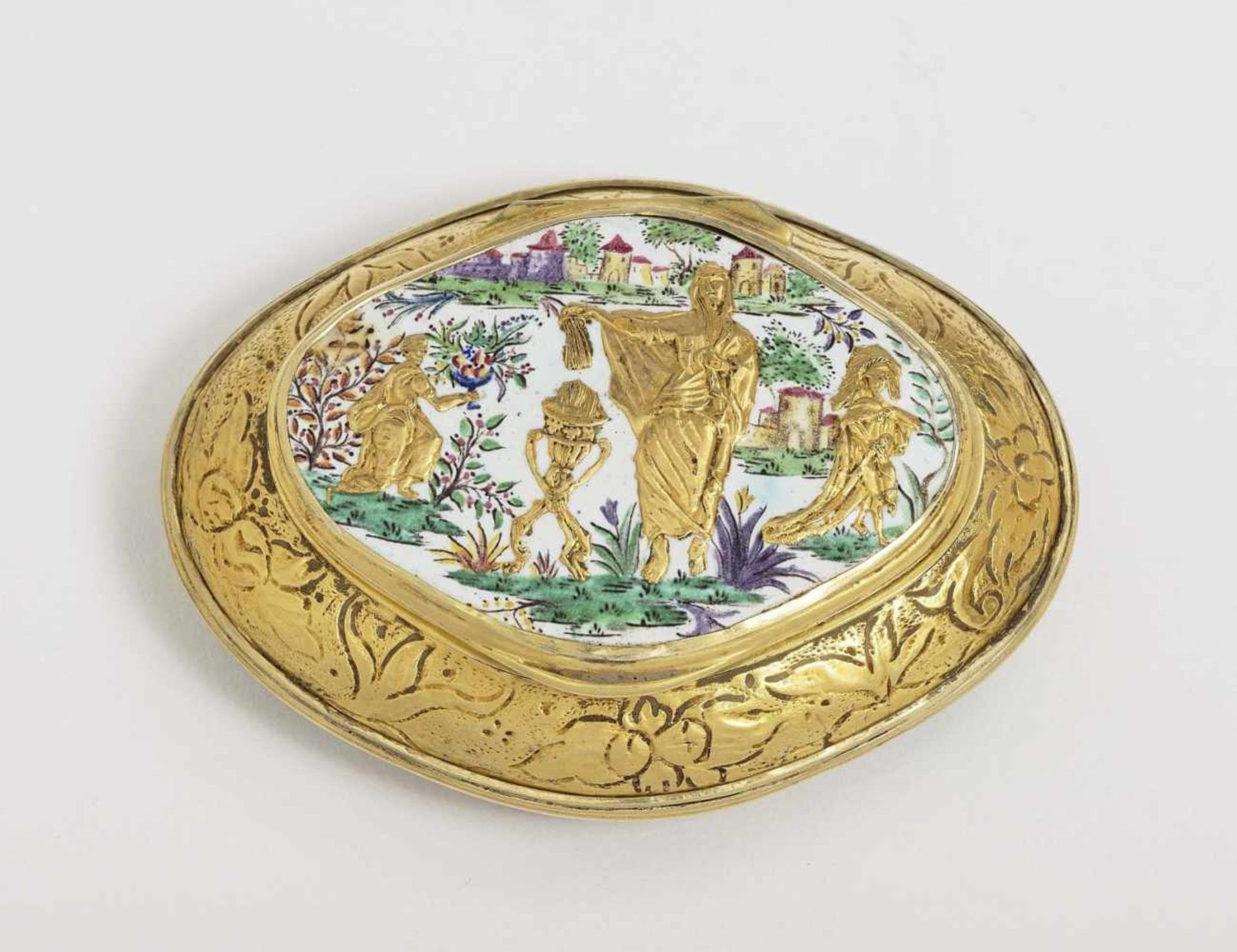 A Snuff BoxBerlin or Meißen, 2nd third of the 18th Century, probably workshop of Fromery 'Email de