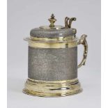 A Small Silver TankardAugsburg, 1659 - 1663, Martin II Heuglin Silver, partly gilt. Cylindrical form