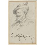 Eduard von GrütznerHuntsman Signed at the lower margin. Collection stamp ''Sammlung H.K.M.'' lower