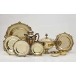 A 64-Piece Service of Table WearMexico (?), master S. G. Silver, gold-plated. Sterling hallmarks (