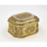 A Silver Box and CoverAugsburg, 1721 - 1725, Michael I Heckel Silver, gold-plated. Curved