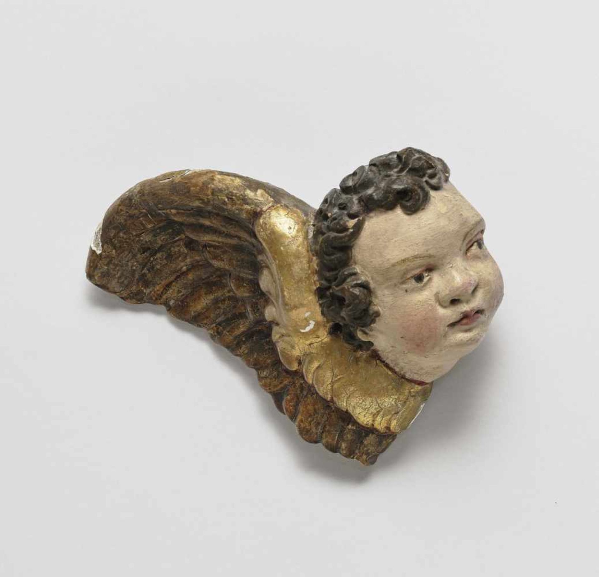 A Pair of Winged Cherub HeadsSouth German, 2nd half of the 17th Century Limewod, reverse