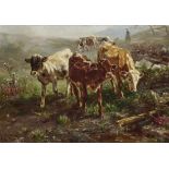 Anton Braith, 1836 - Biberach/Riß - 1905Young Cattle at the Source Signed lower left, inscribed