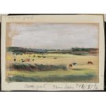 Max Liebermann, 1847 - Berlin - 1935Cows Grazing in a Landscape Signed lower left and dated 1908.