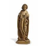 Saint John the BaptistUpper Swabia, circa 1470/80 Standing contrapposto turned slightly to the left,