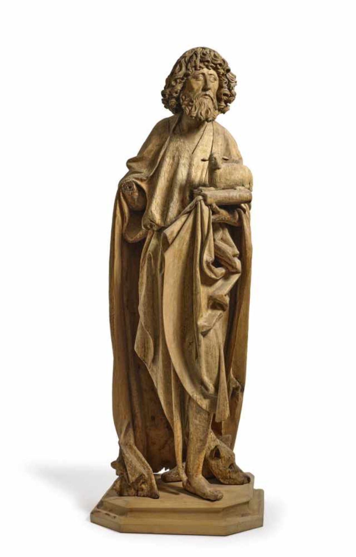 Saint John the BaptistUpper Swabia, circa 1470/80 Standing contrapposto turned slightly to the left,