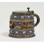 A Stoneware TankardCreussen, 2nd half of the 17th Century Brown, salt-glazed stoneware,