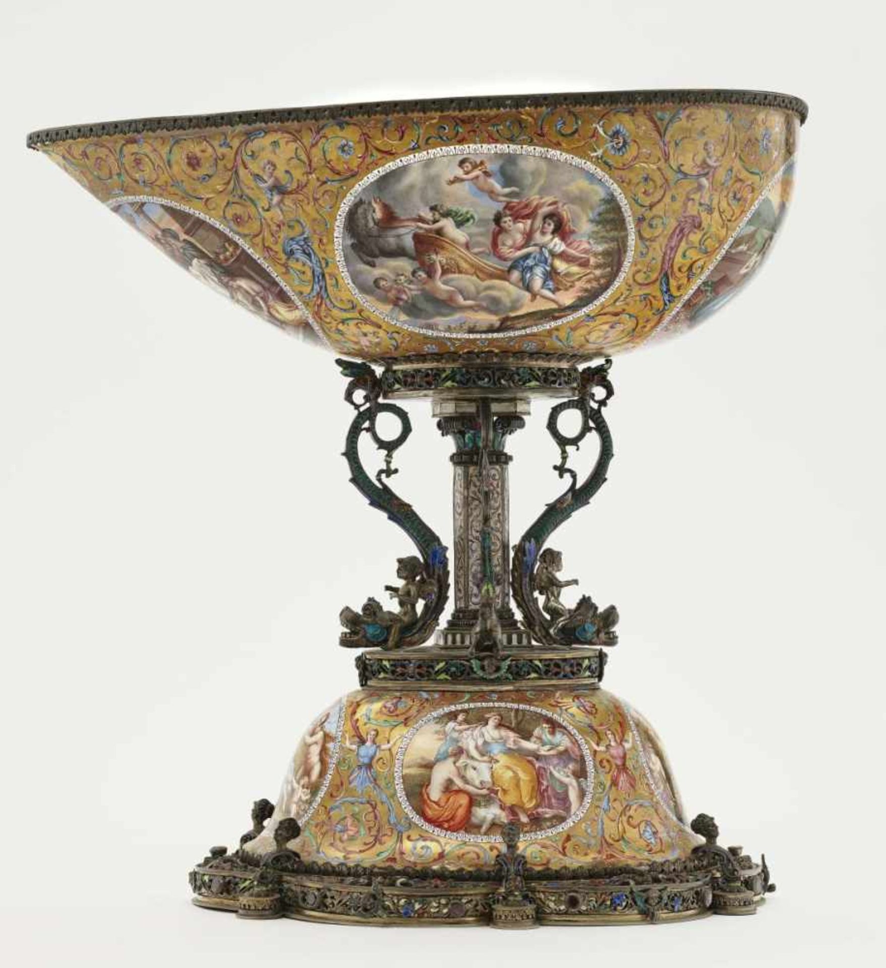 A Magnificent Viennese Enamel CentrepieceVienna, circa 1870, Hermann Böhm Copper with polychrome - Bild 6 aus 8