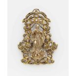 A Pendant depicting the Virgin of the Immaculate ConceptionProbably Flemish, mid-17th Century 18K