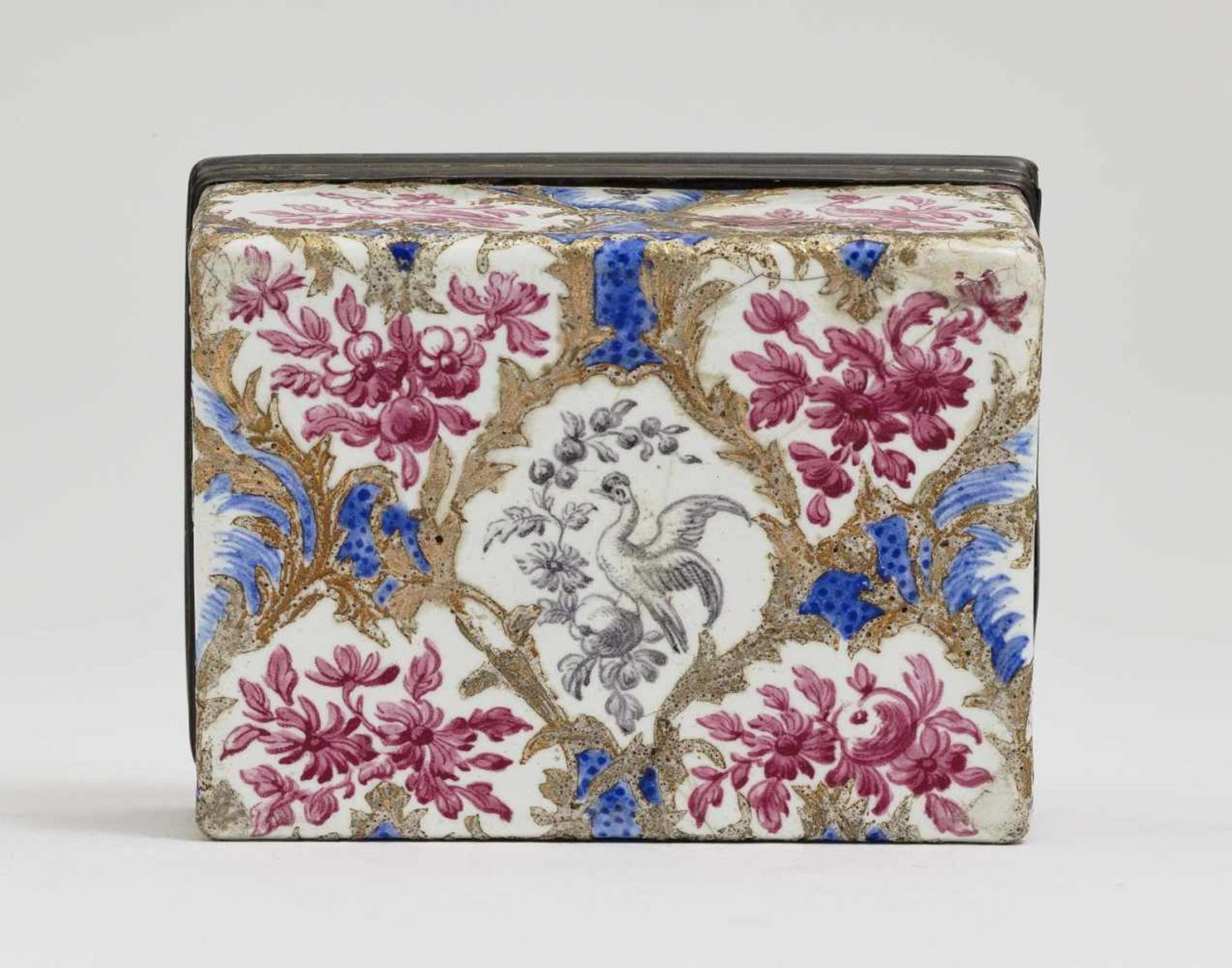 A Snuff BoxBerlin, mid-18th Century, probably workshop of Fromery 'Email de Saxe'' on copper. - Bild 3 aus 3