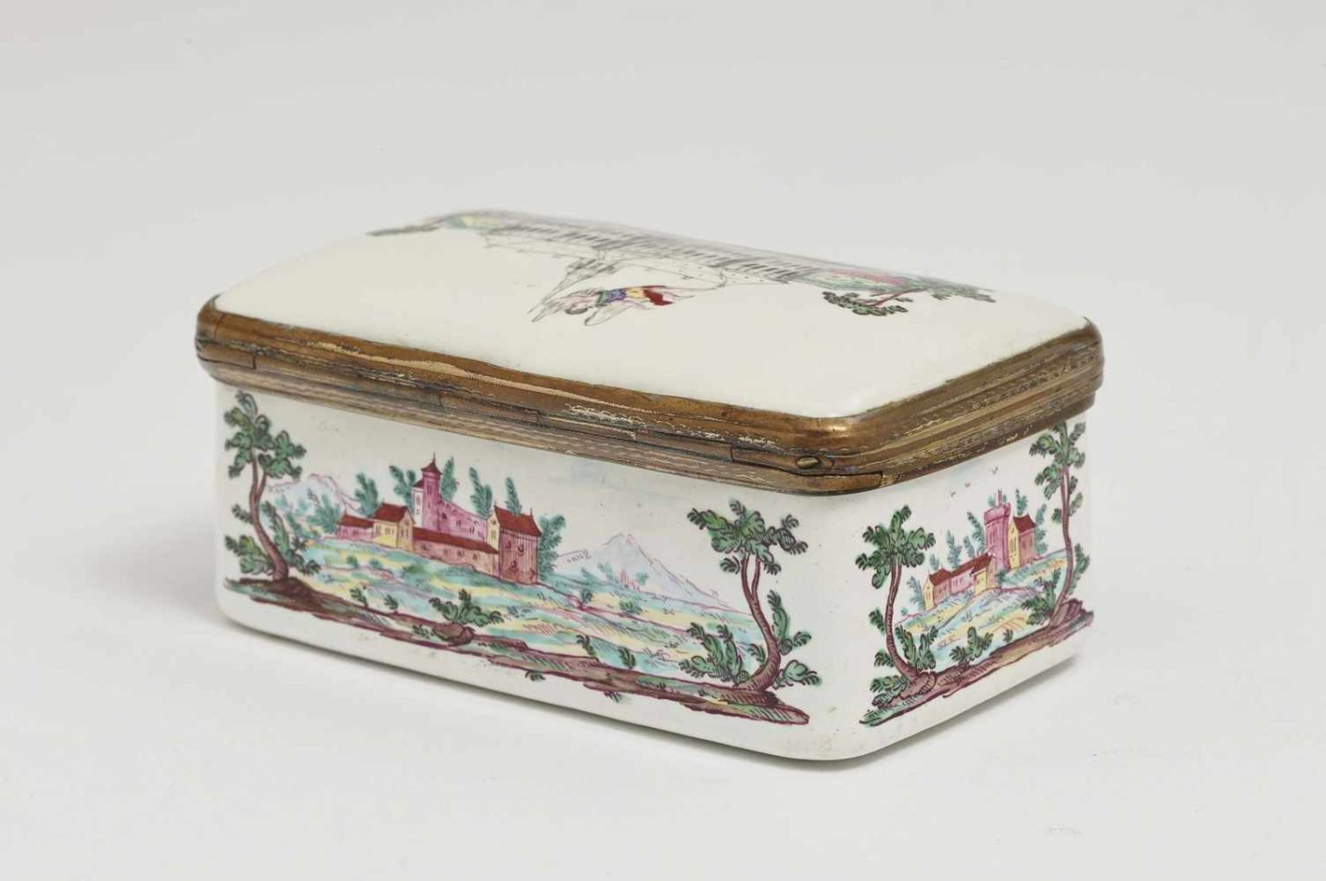 A Snuff BoxEllwangen, circa 1763, painting probably by Johann Andreas Bechdolff Enamel on copper. - Bild 3 aus 3