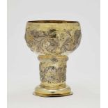 A Rummer CupNuremberg, circa 1665 - 1669 Reinhold Rühl Silver, partly gold-plated. Hammered and