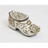 A Snuff Box in the Form of a ShoeBerlin or Meißen, 2nd third of the 18th Century, probably