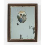A Reverse Glass Painted MirrorSouth German, 19th Century Reverse glass painting, depicting the