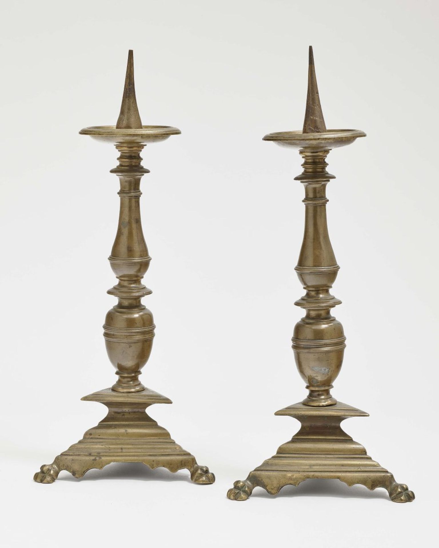 A Pair of CandlesticksItaly, 17th Century Bronze. Height 37 cm.Furnishings, Home, Accessoires,