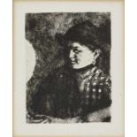 Wilhelm LeiblPeasant Wife in Plaid Jacket Etching on strong vellum (Billeter 14, II). 23.2 x 17.5