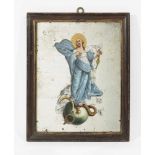 A Reverse Glass Painted MirrorSouth German, 18th/19th Century Reverse glass painting, depicting