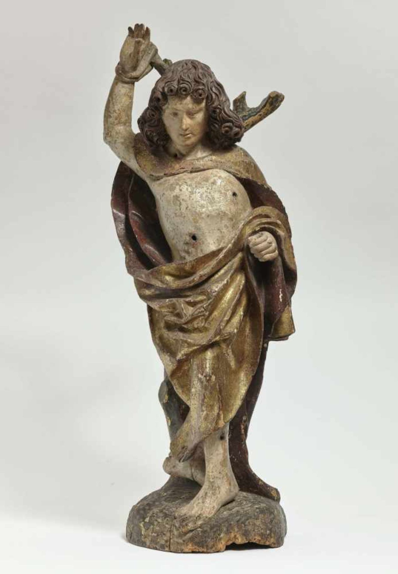 Saint SebastianAustria, circa 1500 Hardwood, carved in full round, some losses. Partially