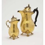 A Coffee Pot and Cream JugSt. Petersburg, 1776, master M. G. Silver, gold-plated. Hallmarked (