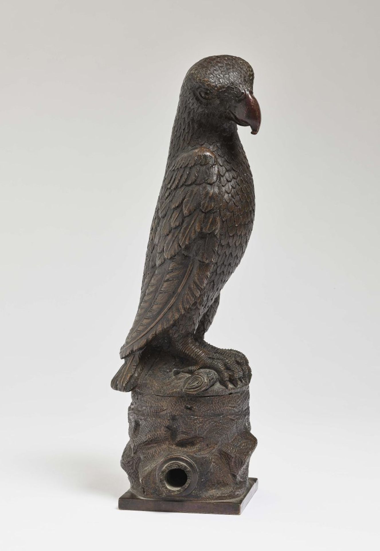 A ParrotSouth German, circa 1600 Perched on a branch, head slightly tilted to the right. Bronze, - Bild 2 aus 3