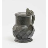 A Serpentine TankardSaxony, 18th Century Serpentine Tankard. Minor damage. Height 16 cm.